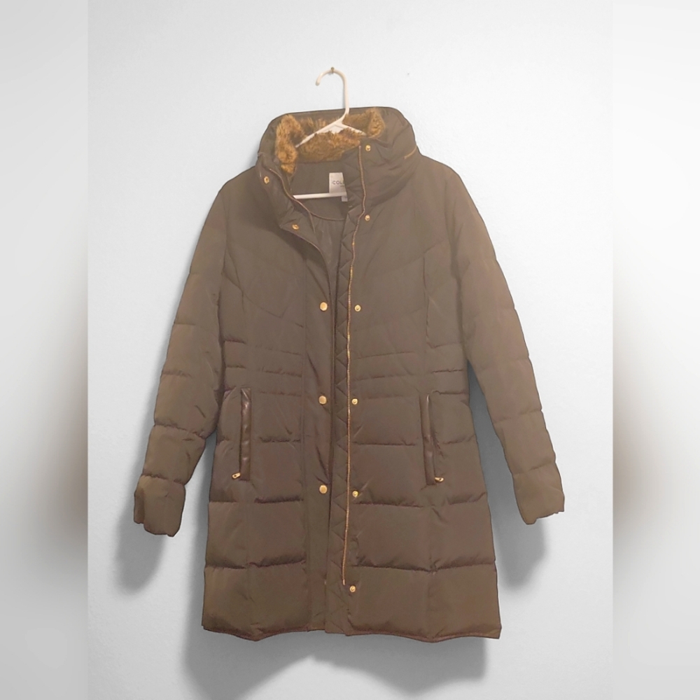 Cole Haan Faux Fur Trim Puffer Jacket - Picture 8 of 11